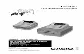 Caja Registradora Electrónica - Supportsupport.casio.com/storage/es/manual/pdf/ES/006/TE-M80_ES.pdf · Su caja registradora está diseñada para operar con una ... Esta es la posició