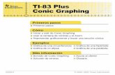 ti TI-83 Plus Conic Graphing · Consulte la sección Procedimientos iniciales del manual de la TI-83 Plus para obtener más información sobre las variables. Conic Graphing para la