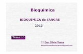 Tema 10 - Bioquimica de sangre- Clase 2013 orina. Un aumento en la uremia se interpreta como disfunción renal. Creatinina: producto de la degradación de creatina. Se elimina por
