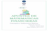 APUNTES DE MÁTEMATICAS FINANCIERAS - IUGT ...iugt.com.ve/wp-content/uploads/2016/10/Apuntes-de...2 APUNTES DE MATEMÁTICAS FINANCIERAS TÍTULO I INTERÉS PRIMERA PARTE CAPÍTULO I
