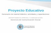 1. Proyecto Educativo - LANENT · Articulate Storyline 2 . Capacitación docente . FORMOSA . SALTA . CABA . TUCUMÁN . ... Argentina, Chile, Brasil, Bolivia, Perú, Venezuela, Uruguay,