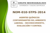 Agentes químicos contaminantes del ambiente laboral - · PDF file · 2017-08-15agentes quÍmicos contaminantes del ambiente laboral - reconocimiento, evaluaciÓn y control nom-010-stps-2014