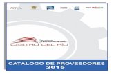 CATÁLOGO DE PROVEEDORES 2015 - …castrodelrio.com.mx/assets/catalogo_proveedores_2015.pdf · CATÁLOGO DE PROVEEDORES 2015. ... Directorio 23 ... Empresa de agua puriﬁcada que