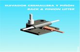 ELEVADOR CREMALLERA Y PIÑÓN RACK & PINION …niulira.com/cat/05_a-trabajo-standard.pdfDATOS TECNICOS 1 El original Elevador de Cremallera y Piæon The original Rack & Pinion Lifter