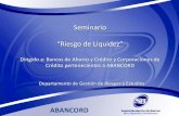 Seminario “Riesgo de Liquidez” - Superintendencia de …€¦ ·  · 2011-05-27•Los niveles de endeudamiento •La estructura del pasivo. Riesgo de Liquidez El objetivo del
