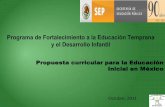 Programa de Fortalecimiento a la Educación Temprana y el ... Proyectos Actividad... · • Desde 1992 la Secretaría de Educación Pública, ... Inicial. Página Web del Programa
