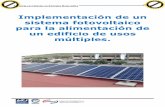 Implementación de un sistema fotovoltaico para la ...¡lculo del número de paneles para Luminarias. 36 3.2.- ... El capítulo tres mostrará el desarrollo de la propuesta (Calculo