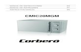 CMIC20MGM - corbero-  Horno Microondas MANUAL DE INSTRUCCIONES Antes de utilizar su horno microondas lea estas instrucciones detalladamente, y consrvelas para