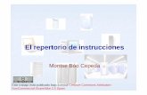 Montse Bóo Cepeda - QueGrande.orgquegrande.org/apuntes/ETIS-USC/1/ESC1/teoria/07-08/tema_4.pdf · Formato de instrucciones • Dentro del computador cada instrucción se representa