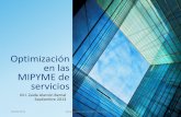 Optimización en las MIPYME de servicios II... · entradas y salidas, estudio frecuente de los requerimientos de la demanda.