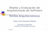 Diseño y Evaluación de Arquitecturas de Software …cbustaca/docencia/DEAS...Tipos de patrones Patrones de arquitectura Son esquemas de organización general de un sistema. Especifican