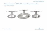 Rosemount 405 Elemento primario compacto - Automation … Rosem… ·  · 2015-02-02Tabla 1. Requerimientos del tramo recto de la tubería del 405C(1) Beta 0,40 0,50 0,65 Lado aguas
