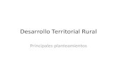 Desarrollo Territorial Rural - iheal.univ-paris3.fr · Limitaciones de los enfoques tradicionales del desarrollo rural: Hacen caso omiso del alto grado de heterogeneidad que caracteriza
