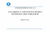 WSERVER - UD3 - Usuarios y Grupos en Windows 2003 …personals.ac.upc.edu/elara/documentacion/WSERVER - … ·  · 2010-07-13Acceso telefónico remoto del usuario al servidor a través