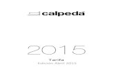 Edición Abril 2015 - Calpedaes.calpeda.com/system/pdf/tarifa_2014_calpeda.pdf · MOTOR DE SUPERFICIE: CLASE DE EFICIENCIA IE3 PARA MOTOR TRIFÁSICO DE 7,5 Kw - 375 Kw Los precios