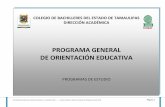 PROGRAMA GENERAL DE ORIENTACIÓN EDUCATIVAmediasuperior.tamaulipas.gob.mx/wp-content/uploads/2012/08/COBAT... · autoconocimiento, la autoestima, la comunicación y la convivencia