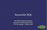 Inyección SQL - lawebdejespi.files.wordpress.com inyección SQL sucede cuando se inserta o "inyecta" un ... // ... Usando un string que contiene un …