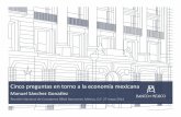 en torno a la economía mexicana - Banco de México · Fuente: Banco de México Cinco preguntas en torno a la economía mexicana Abril 70 85 100 115 130 145 ene ...
