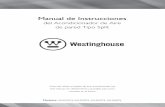 Manual de Instrucciones - Tecneclimatecneclima.com.ar/portal/manual/manual-westinghouse...Modelos: WHS23CJ, WHS30CJ, WHS45CJ, WHS60CJ. Manual de Instrucciones del Acondicionador de