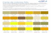 Carta de colores RAL - pinturasjnieto.es · Existen varias de cartas de colores como RAL, Pantone, Cielab o RAM. ... por 10 que esta tabla debe considerarse solamente orientativa.