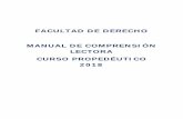 FACULTAD DE DERECHO MANUAL DE COMPRENSIÓN …derecho.uaq.mx/docs/2018/EDUCONTINUA/MANUAL_COMPRENSION… · 3 COMPRENSIÓN LECTORA Capacidad para comunicarse de manera oral y escrita