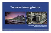 Presentaciones-Tumores neurogenicos BsAs 2009€¦ ·  · 2009-11-02Tumores neurogénicos • Tejidos derivados de la cresta neural • 80-95% de los tumores de mediastino posterior