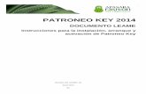PATRONEO KEY 2014 - Software de Patronaje de Moda · PATRONEO KEY 2014 DOCUMENTO LEAME Instrucciones para la instalación, ... Se inciará entonces PATRONEO KEY bajo el CAD establecido,