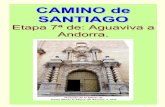 CAMINO de SANTIAGO · La planta del templo es de cruz latina, ... Plaza frente a la Iglesia con soportales de arcos de medio punto. ... Cristo crucificado entre unos ángeles.