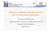 Nuevos criterios clasificatorios de la Esclerosis Sistémica · Eje cronológico de criterios de clasificación de SSc 1980 1990 2000 2010 1980 ACR ... Los Criterios ACR-EULAR tienen