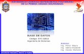 BASE DE DATOS - Coordinación de Ingeniería de … de datos: También conocida como Database, es un conjunto de información que está almacenada en forma sistemática, de manera