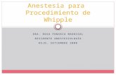 DRA. ROSA FONSECA MADRIGAL - Anestesia HSJD… · PPT file · Web view · 2009-02-17DRA. ROSA FONSECA MADRIGAL. RESIDENTE ANESTESIOLOGÍA. HsJD, SETIEMBRE 2008. Anestesia para Procedimiento
