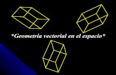 *Geometría vectorial en el espacio* · *Geometría vectorial en el espacio* *Planos coordenados* Semieje negativo Semieje positivo x y z O Consideremos tres rectas perpendiculares