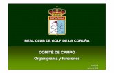 COMITÉ DE CAMPO Organigrama y funciones · © Real Club de Golf de La Coruña – Versión 1: 20100619 Pág. 2 COMITÉ DE CAMPO: ORGANIGRAMA Y FUNCIONES JUNTA DIRECTIVA GERENTE COMITÉ