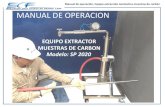 Manual de operación, Equipo extracción isocinetica ... · Manual de operación, Equipo extracción isocinetica muestras de carbón 5. EXTRACCION ISOCINETICA DE LA MUESTRA DE CARBON