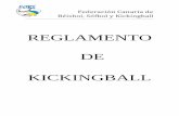 REGLAMENTO DE KICKINGBALL - canariasbeisbol.com · a una corredora o eliminarla (la bola está muerta y las ... Ocurre cuando este fuera de las gradas o sobre el terreno de juego