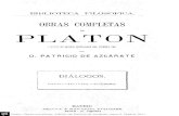 BIBLIOTECA FlLOSÓFICA. - filosofia.org · OBRAS COMPLETAS DE PLATÓN. Platón, Obras completas, edición de Patricio de Azcárate, tomo 3, Madrid 1871