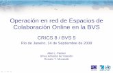 Operación en red de Espacios de Colaboración Online en la …bvs5.crics8.org/agendas/BVS5/public/documents/11--BVS5...Redes Sociales Red de Contenidos Ambientes aprendices e informados.