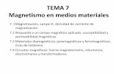 TEMA 7 Magnetismo en medios materiales - fisica.edu.uycris/teaching/masoller_AF_tema7.pdf · 7. 1Magnetización, campo H, densidad de corriente de magnetización 7.2 Respuesta a un