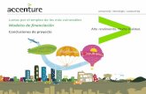 Modelos de financiación - Accenture Creación de un fondo de garantía para cubrir fallidos, ... financiero