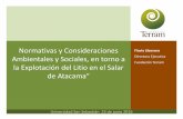 Normativas y Consideraciones Flavia Liberona · específicos para la evaluación ambiental y autorizaciones de explotación de los ... Presentación de PowerPoint Author: Emiliano