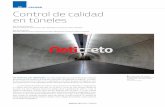 40 CALIDAD Control de calidad en túneles · túneles en Colombia no solo viales sino para todas ... cemento, un caso diferente al de un ... y determinar el tiempo adecuado para el