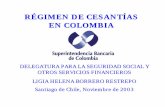 RÉGIMEN DE CESANTÍAS EN COLOMBIA - aiosfp.org · nacional adscrito al Ministerio de Protección Social. ¾A partir de 1992 se eliminó la retroactividad de las ... porción del