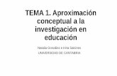 Aproximación conceptual a la investigación en educacióninvestigacioneinnovacioneducativa.esy.es/documentos/Tema 1... · Concepto de ley, teoría y modelo 5. La investigación educativa