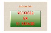 VECTORES EN EL ESPACIO Modulo de un vector en función de sus coordenadas Sea el vector v ai bj ck =++ G Y Gv JvJG z JvJG 2 2 2 2 2 2 2 2 2 z x y z x y z v d v v v v v v v v =+ =+