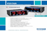 PD765 - predig.com · PRECISION DIGITAL CORPORATION  PD765 Trident Indicadores de Proceso y Temperatura TRIDENT PROCESO Y TEMP • Entradas de 4-20 mA…