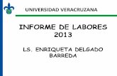 INFORME DE LABORES 2013 - Universidad Veracruzana · INFORME DE LABORES 2013 LS. ENRIQUETA DELGADO BARREDA . UNIVERSIDAD VERACRUZANA SEMBLANZA a)PLANTILLA ... Guitarra, …