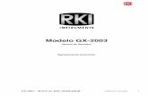 RKI Instruments manual GX-2003 Word Español · ... MANUAL DEL OPERADOR Tabla de Concepto 1 ... Actualizacion del intervalo de calibracion ... Actuzalizacion del numero de serie del