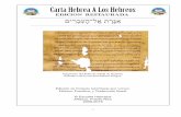 Carta Hebrea A Los Hebreos - sendaantigua.net · herramienta para aproximarse a la famosa “Carta a los Hebreos” desde una perspectiva hebrea. Sea