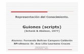 Guiones (scripts) - UAM Azcapotzalcokali.azc.uam.mx/clc/03_docencia/posgrado/i_artificial/Guion.pdf · Representacion del Conocimiento - Guion Los guiones (script) son otra forma