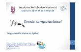 Programación básica en Python - Web personal de …eafranco.com/docencia/teoriacomputacional/files/manuales/Python.pdf• Características de Python ... gzip, expresiones regulares,